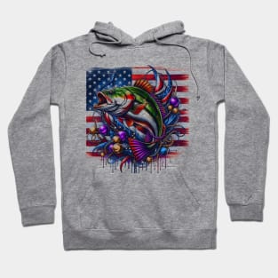 Celebrate Mardi Gras and show your love of fishing with this vibrant patriotic design Hoodie